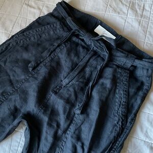 Joie Dark Gray Chinos with Tie Waist